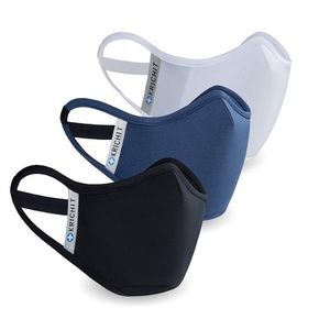 Set 3 Face Reusable Cloth Masks Blue Black White